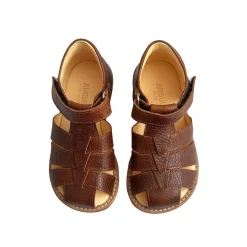 Fisherman Sandals in Textured Cognac by Angulus