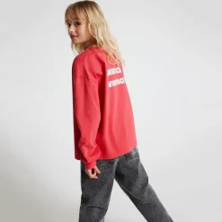 Fizvalley Kid's Long Sleeve T Shirt in Vintage Raspberry by American Vintage