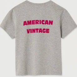 Fizvalley Kid's Round Neck T Shirt in Heather Grey by American Vintage