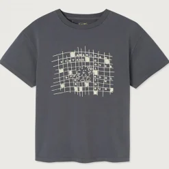 Fizvalley Kid's Round Neck T Shirt in Vintage Steel by American Vintage