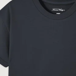 Fizvalley Kid's Round Neck T Shirt in Black by American Vintage