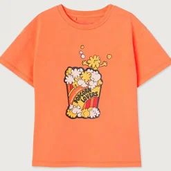 Fizvalley Kid's T Shirt in Fluorescent Fire by American Vintage