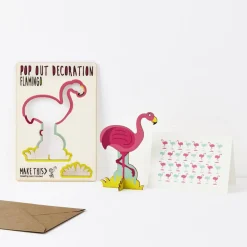 Flamingo Pop Out Decoration And Greetings Card by The Pop Out Card Company