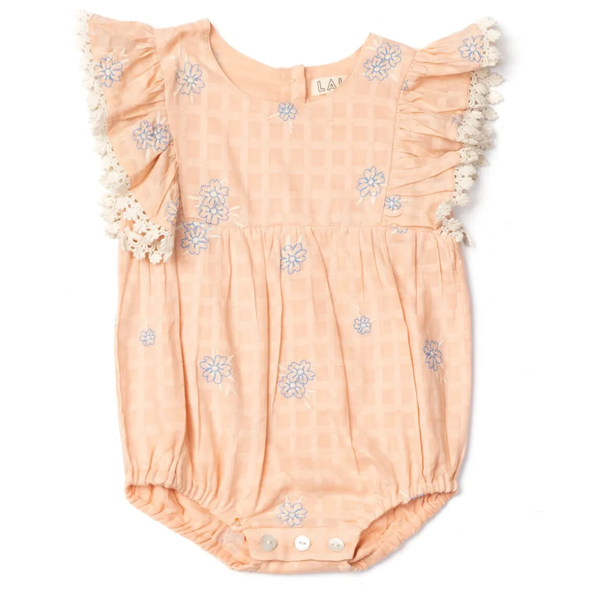 Flora Romper in Fallen Flower Embroidery by Lali - Last Ones In Stock - 12-18 Months