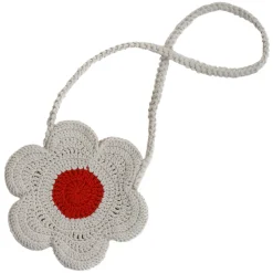 Flower Crochet Bag in Milky White by Kalinka