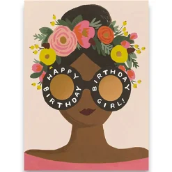 Flower Crown Birthday Girl Greetings Card By Rifle Paper Co.