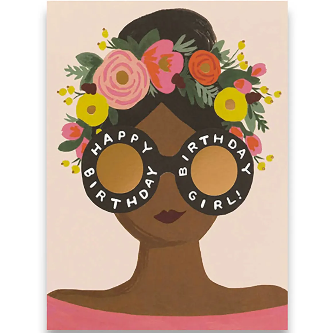 Flower Crown Birthday Girl Greetings Card By Rifle Paper Co.