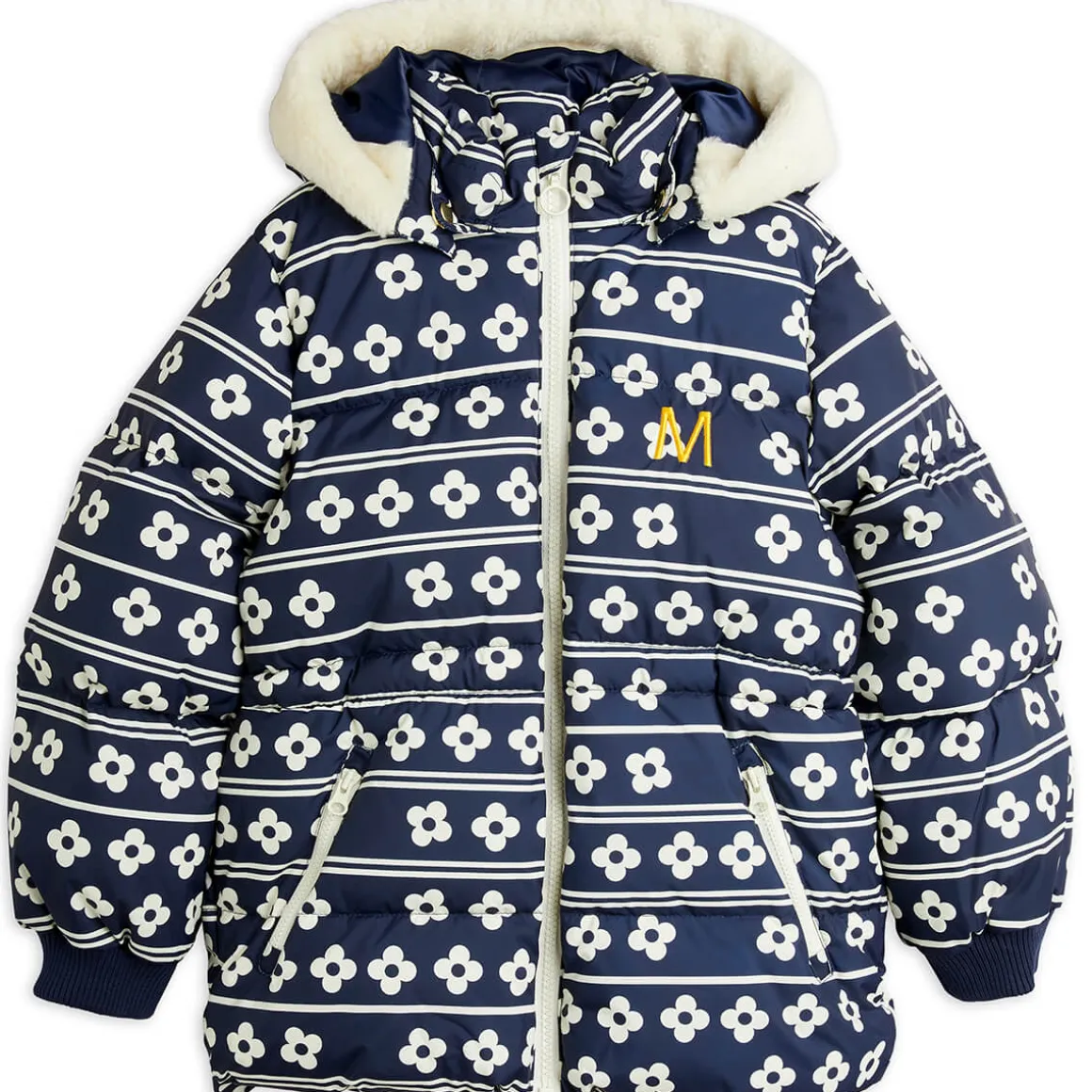 Flowers AOP Hooded Puffer Jacket by Mini Rodini