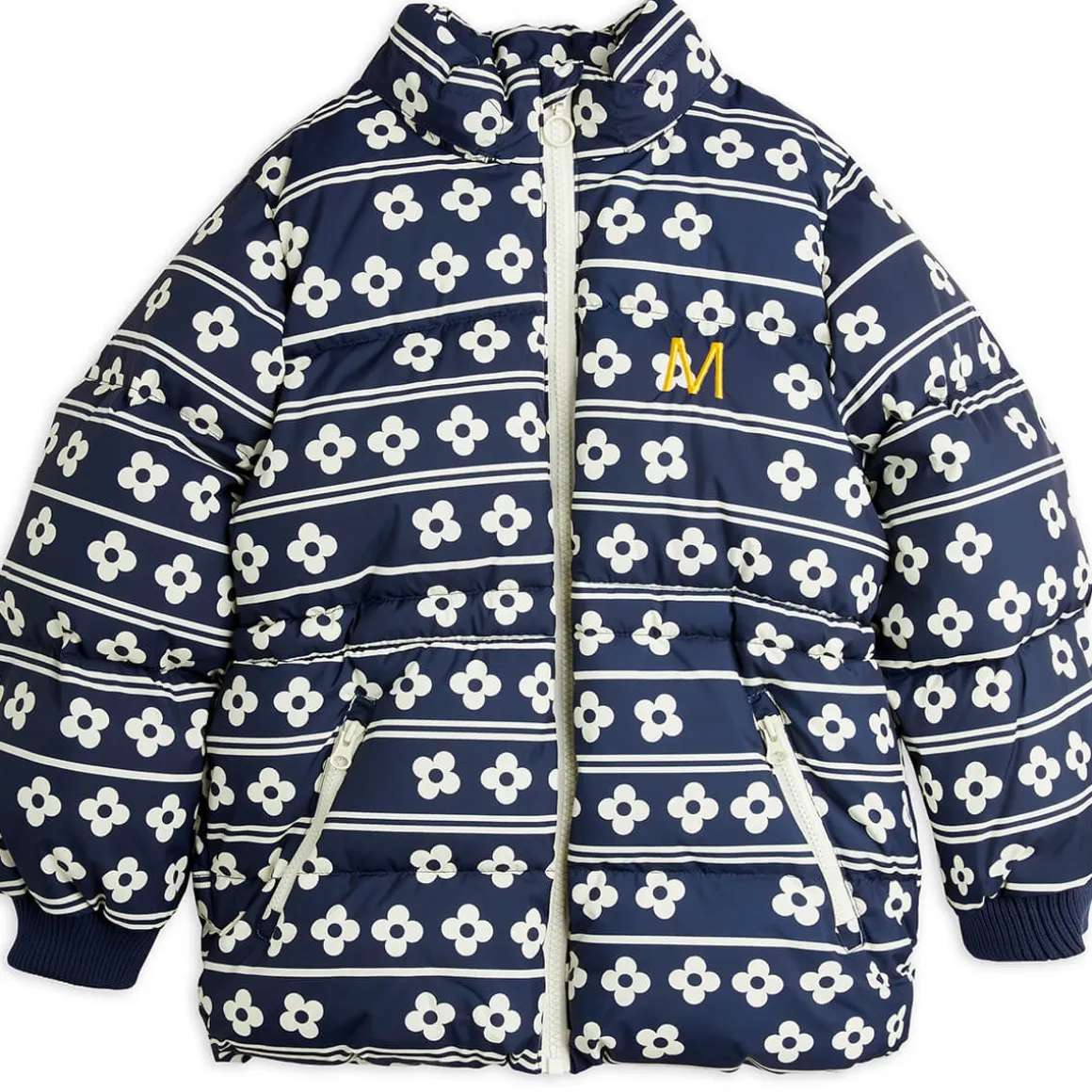 Flowers AOP Hooded Puffer Jacket by Mini Rodini