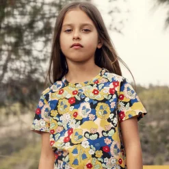 Flowers AOP Tee in Multi by Mini Rodini