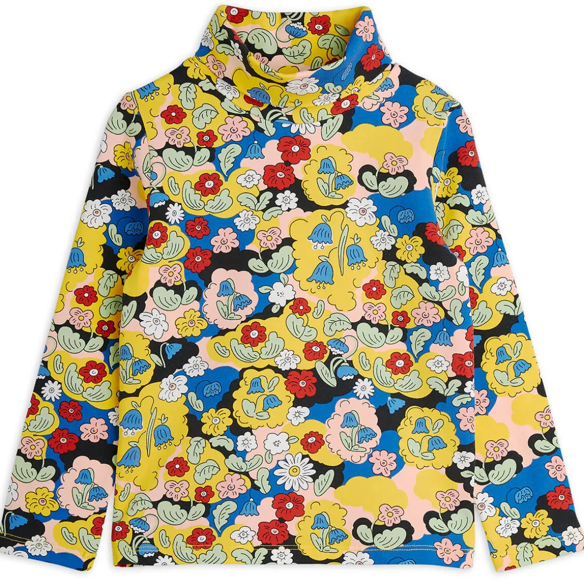 Flowers AOP Turtleneck in Multi by Mini Rodini