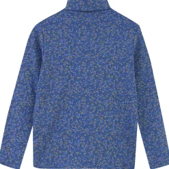 Flowers Turtleneck in Dark Blue by The Tiny Big Sister