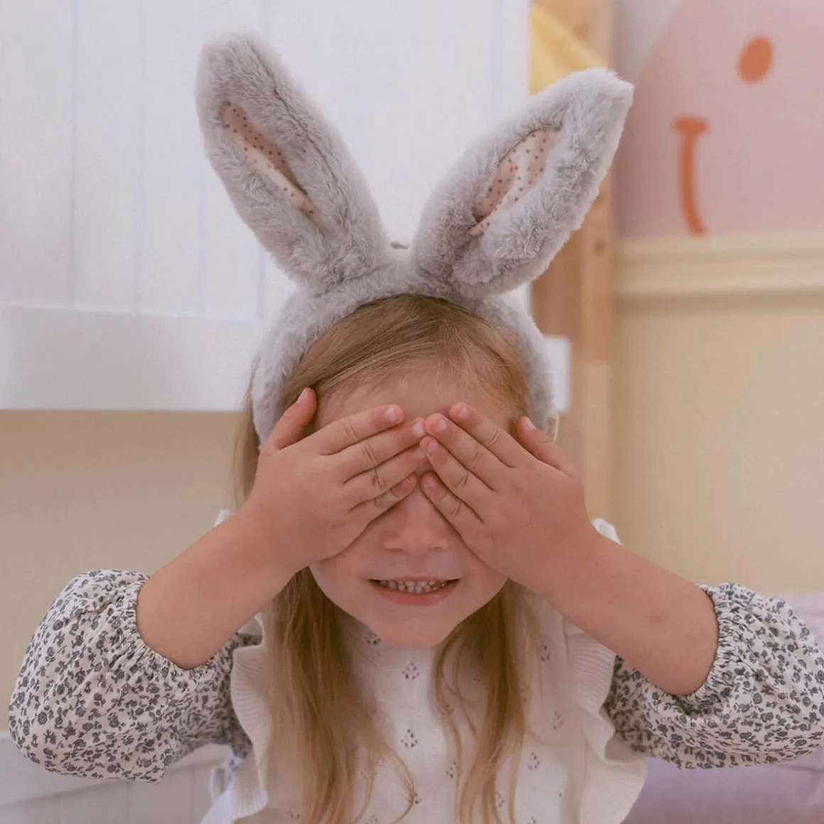 Fluffle Bunny Headband in Smoke by Olli Ella