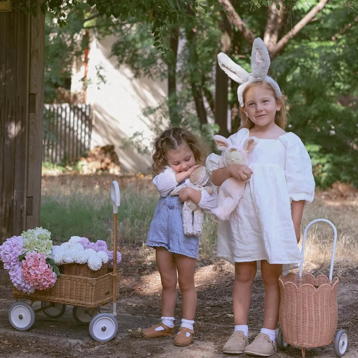 Fluffle Bunny Headband in Smoke by Olli Ella