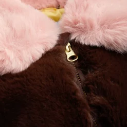 Fluffy Faux Fur Coat in Brown by Mini Rodini - Last One In Stock - 92/98 (2-3 Years)