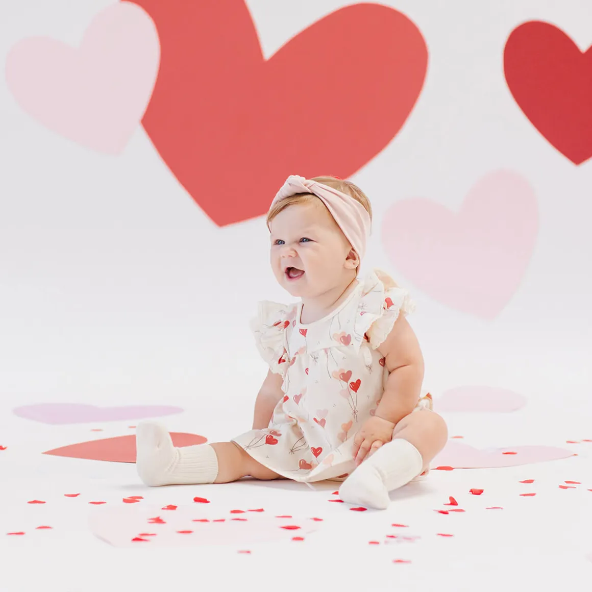 Flutter Dress in Heart Balloons by Quincy Mae