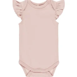 Flutter Sleeve Bodysuit in Bubblegum by Quincy Mae