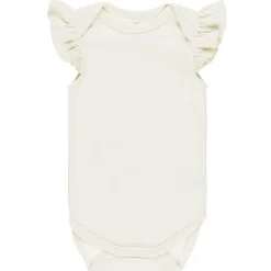 Flutter Sleeve Bodysuit in Ivory by Quincy Mae