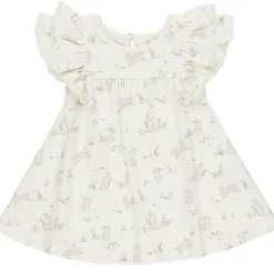 Flutter Sleeve Dress in Bunnies by Quincy Mae