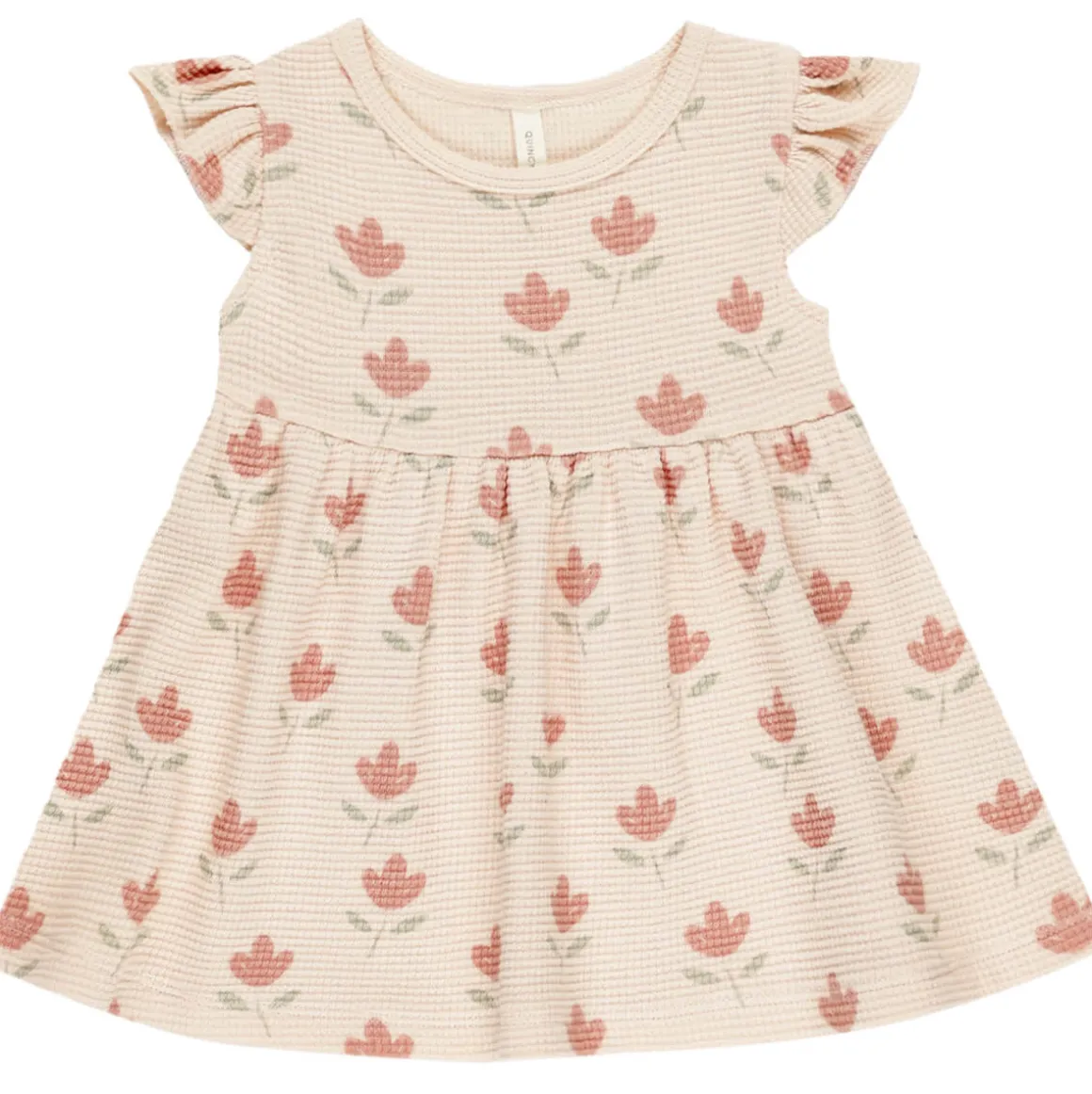 Flutter Sleeve Dress in Tulips by Quincy Mae