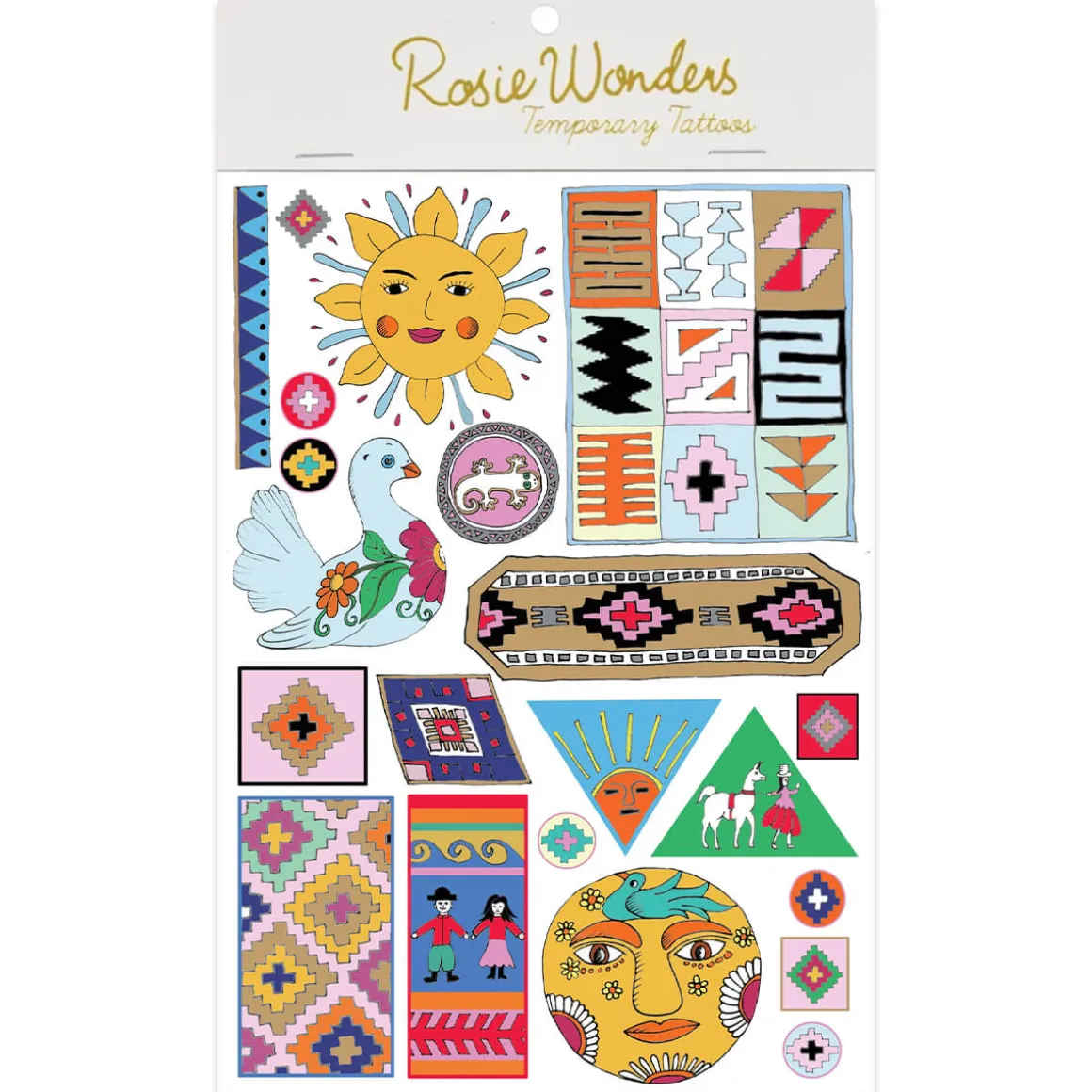 Folk Temporary Tattoos (A5 Size) by Rosie Wonders