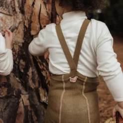 Footed Tights With Braces in Acorn Brown by Silly Silas