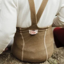Footed Tights With Braces in Acorn Brown by Silly Silas