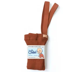 Footed Tights With Braces in Cinnamon by Silly Silas