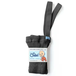 Footed Tights With Braces in Dark Grey Blend by Silly Silas