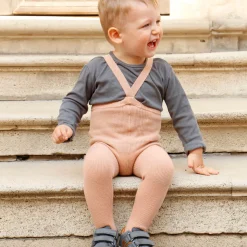 Footed Tights With Braces in Light Brown by Silly Silas
