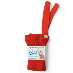 Footed Tights With Braces in Love Red by Silly Silas