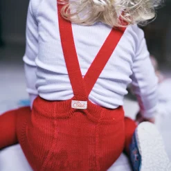Footed Tights With Braces in Love Red by Silly Silas