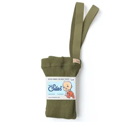 Footed Tights With Braces in Olive by Silly Silas