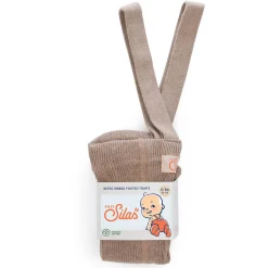 Footed Tights With Braces in Peanut Blend by Silly Silas