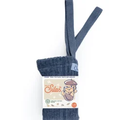 Footless Granny Teddy Tights With Braces in Steel Blue by Silly Silas