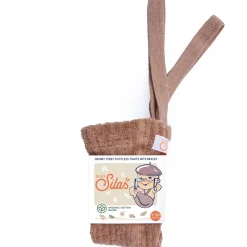 Footless Granny Teddy Tights With Braces in Light Brown by Silly Silas