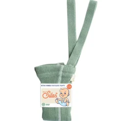 Footless Tights With Braces in Matcha Oat Latte by Silly Silas