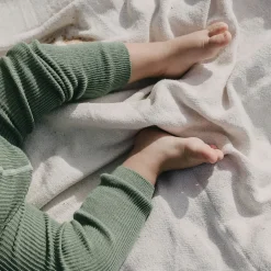 Footless Tights With Braces in Matcha Oat Latte by Silly Silas