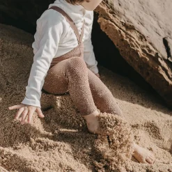Footless Tights With Braces in Granola by Silly Silas