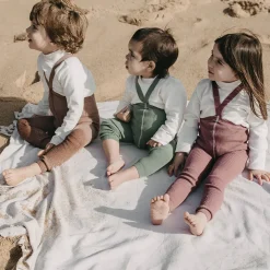 Footless Tights With Braces in Granola by Silly Silas