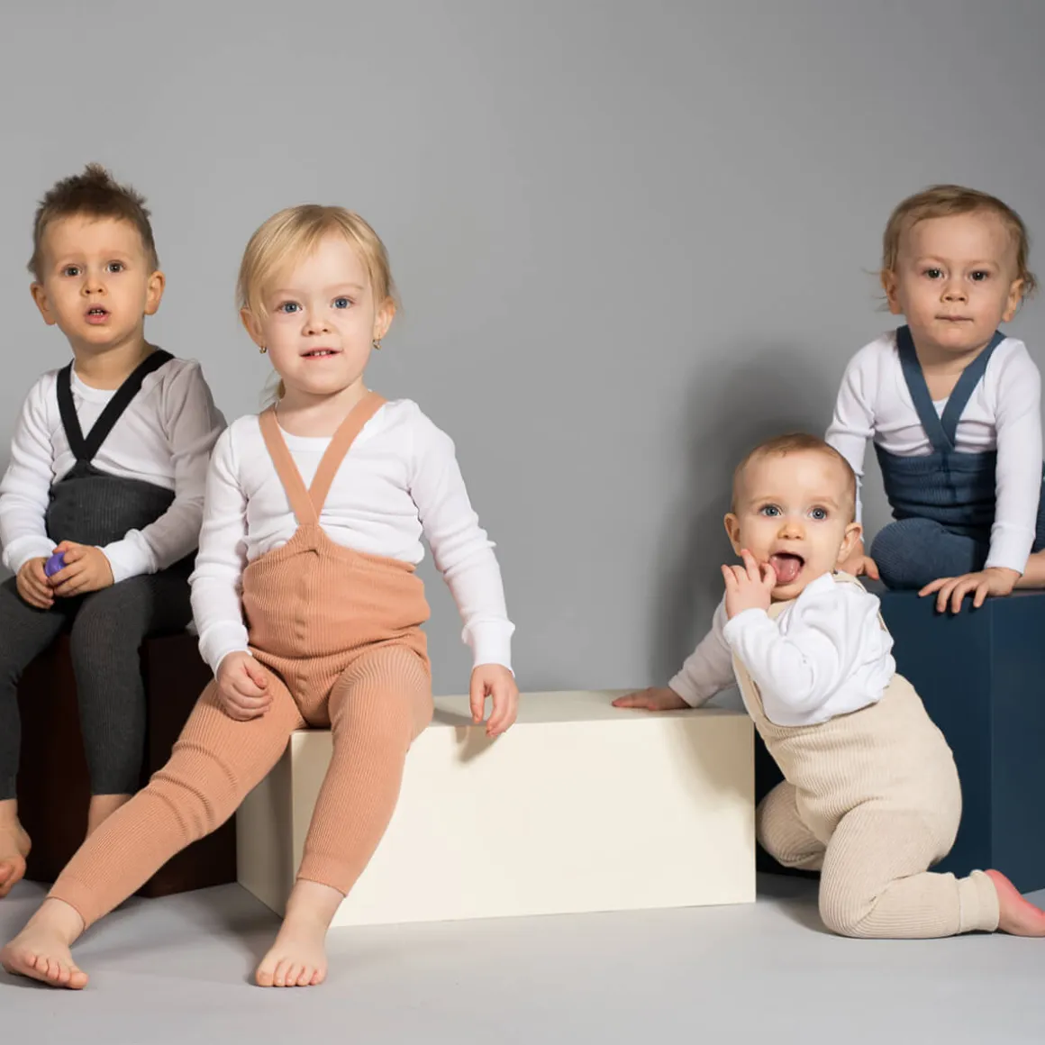 Footless Tights With Braces in Light Brown by Silly Silas