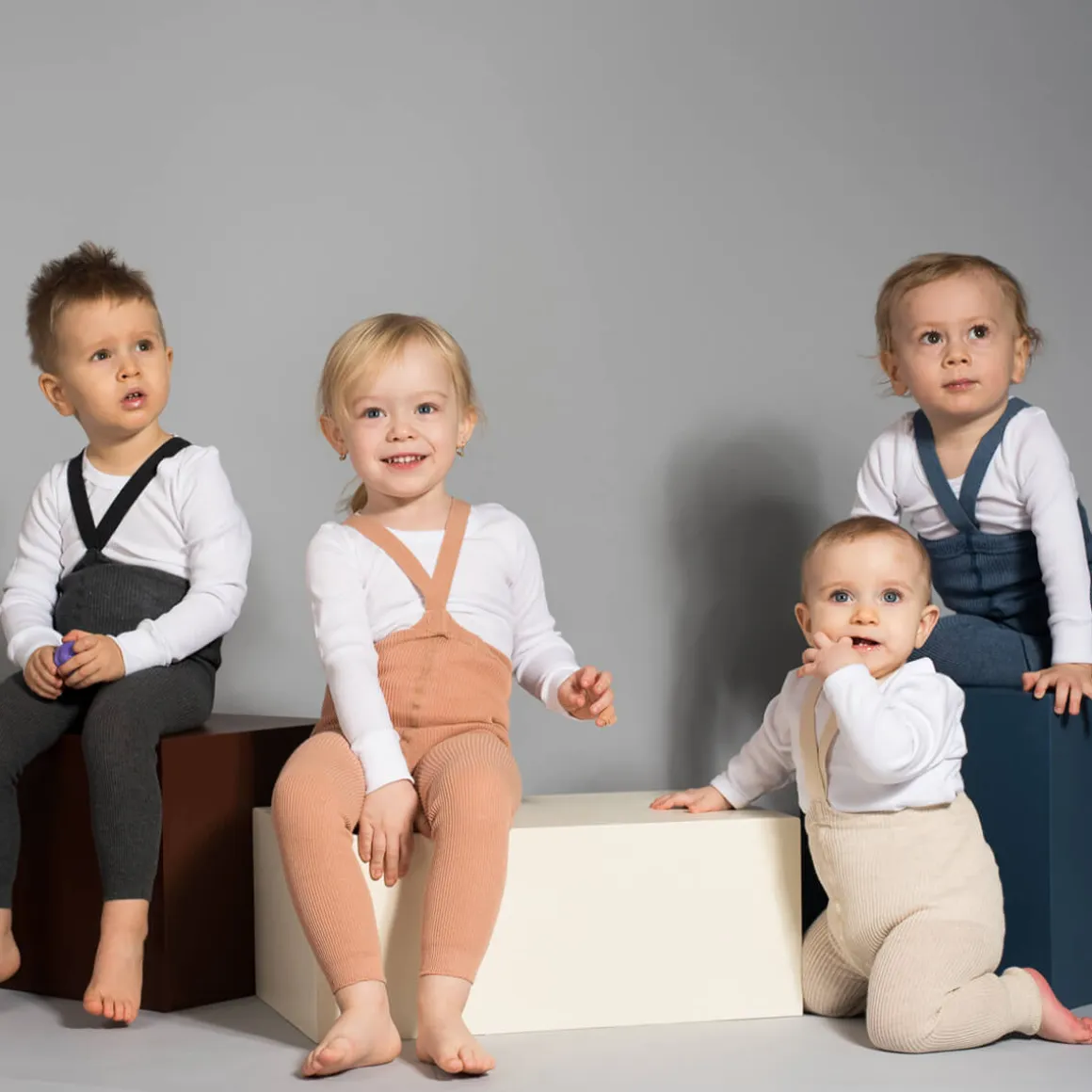 Footless Tights With Braces in Light Brown by Silly Silas