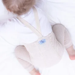 Footless Tights With Braces in Cream Blend by Silly Silas