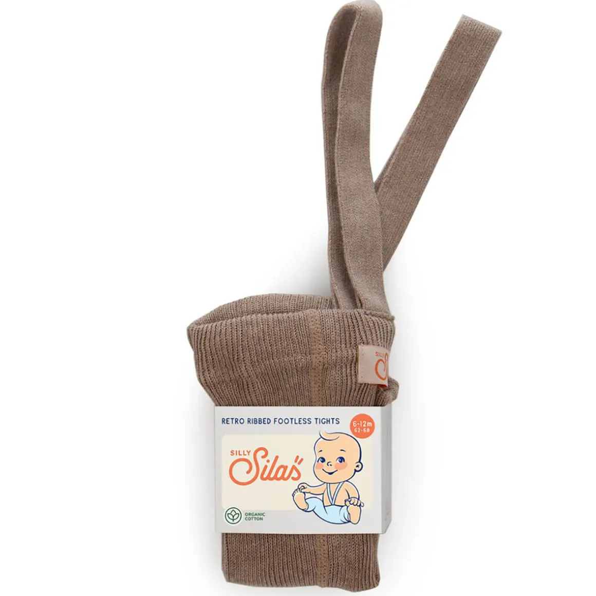 Footless Tights With Braces in Cacao Blend by Silly Silas