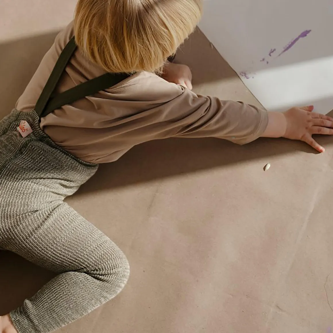 Footless Tights With Braces in Creamy Olive by Silly Silas