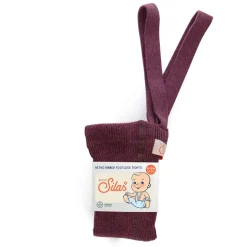 Footless Tights With Braces in Fig Blend by Silly Silas