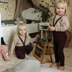 Footless Tights With Braces in Fig Blend by Silly Silas