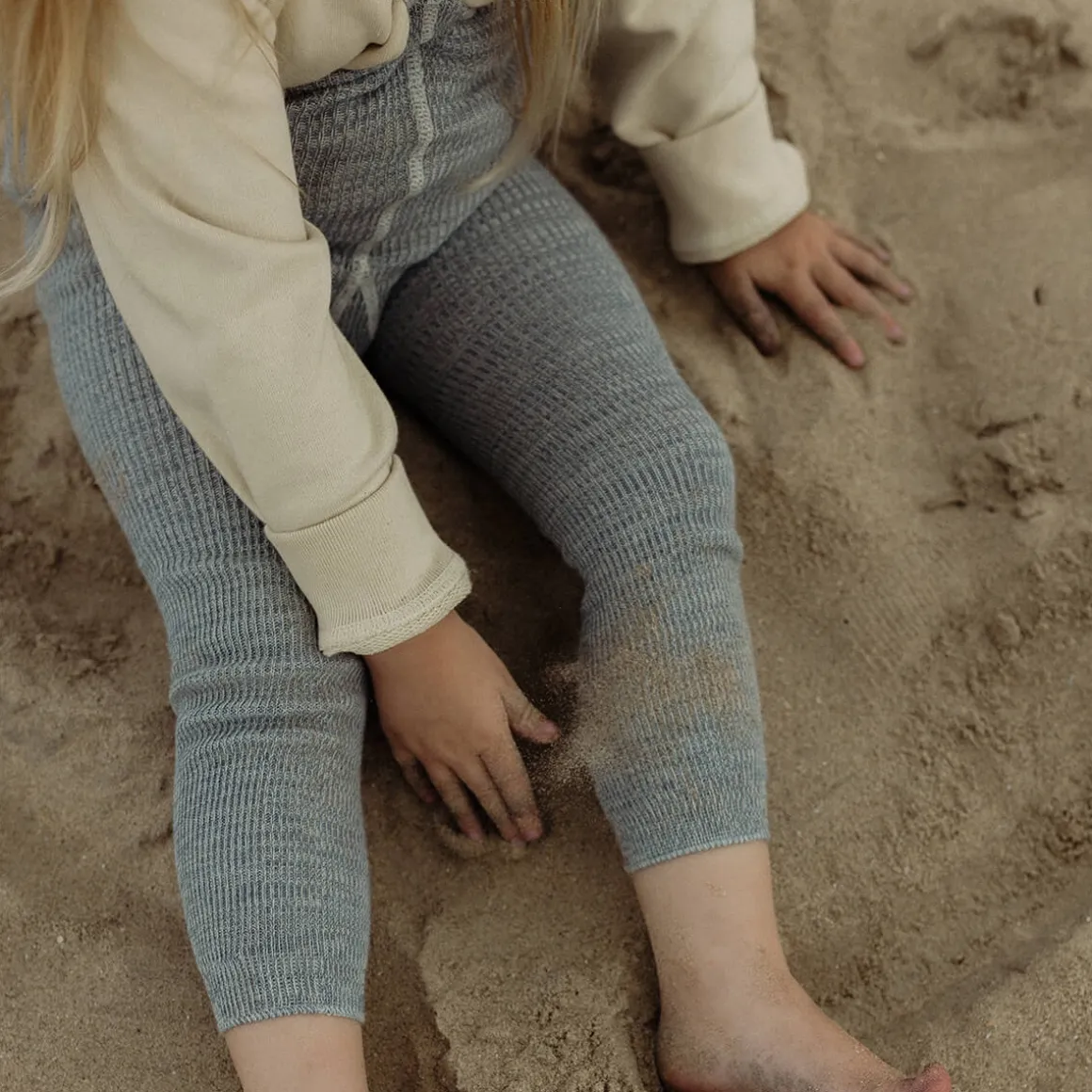 Footless Tights With Braces in Marshmallow Sky by Silly Silas
