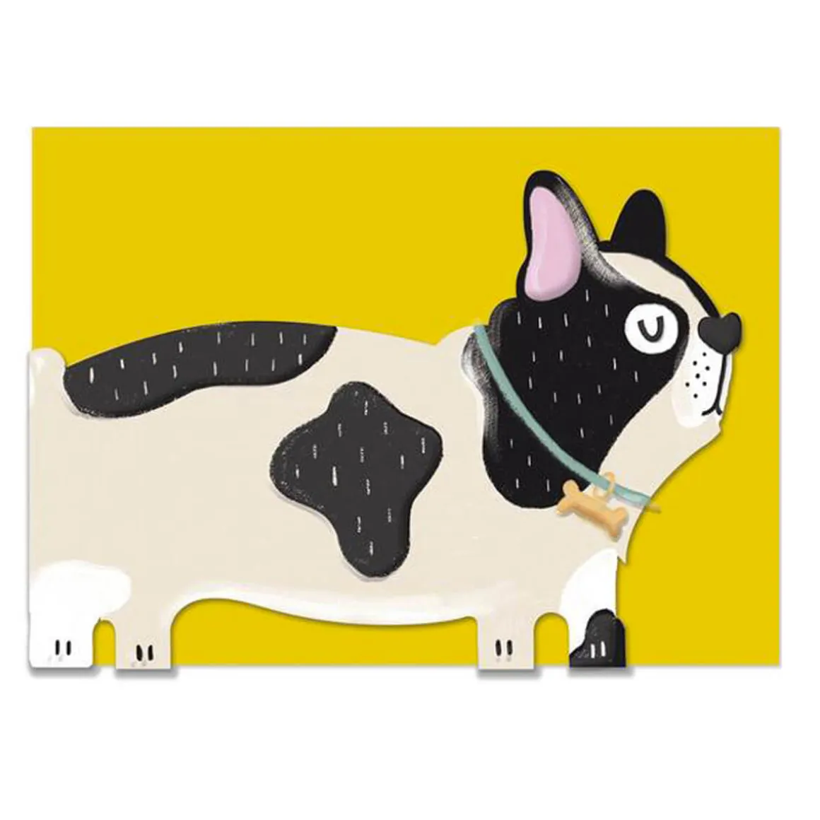 French Bulldog Greetings Card by Raspberry Blossom