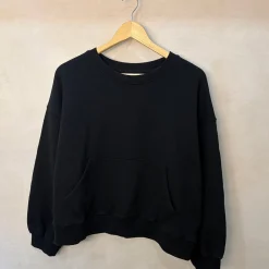 French Terry Poche Top in Black by Le Bon Shoppe